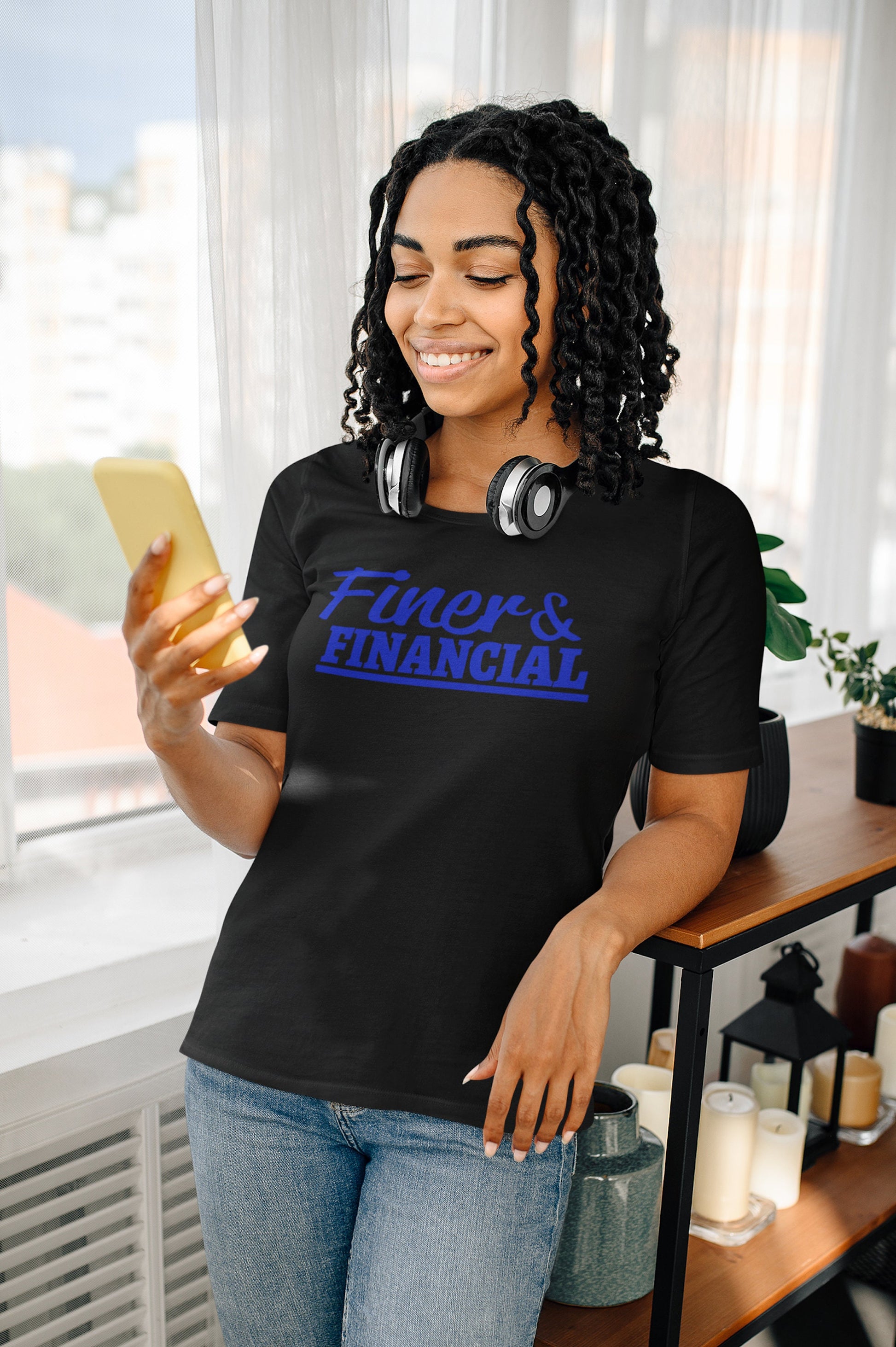 Finer & Financial | Zeta Phi Beta Sorority | Sorority T-Shirt - Tru Blu TeeZ