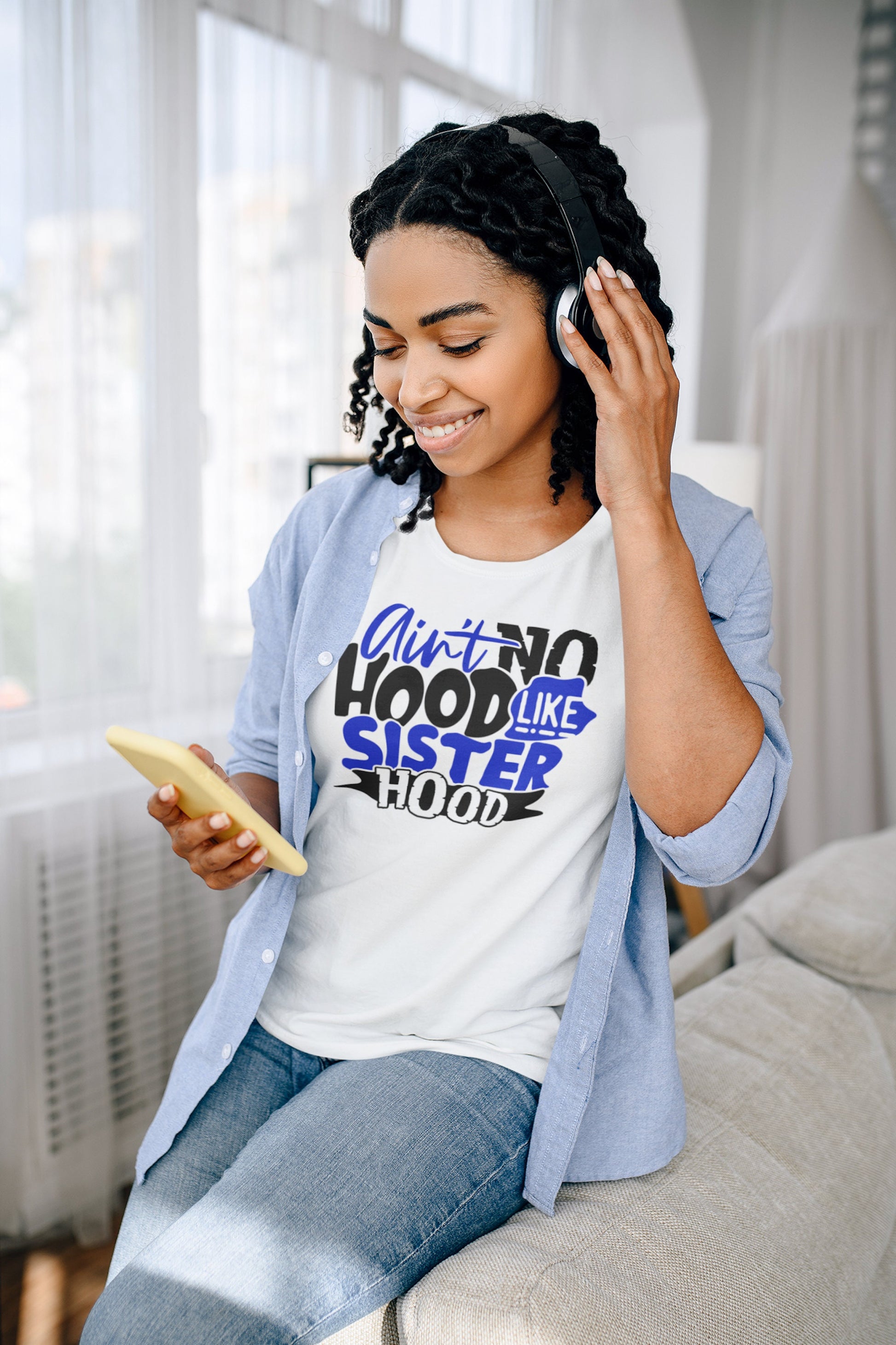 Sisterhood Shirt | No Hood Like Sisterhood |  Sorority Sisters - Tru Blu TeeZ