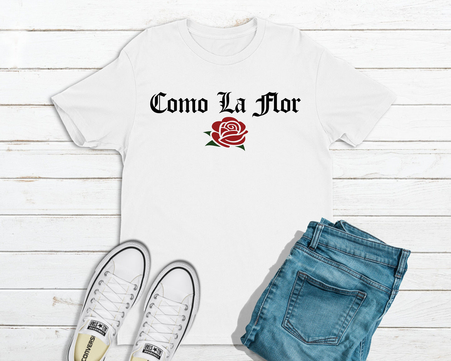 Como La Flor T-Shirt | Selena Lovers | Hispanic Sayings - Tru Blu TeeZ