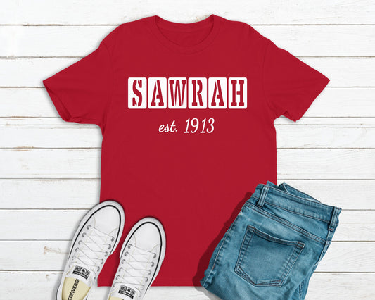 SAWRAH T-SHIRT - Greek Sororities - Unisex shirt - Tru Blu TeeZ