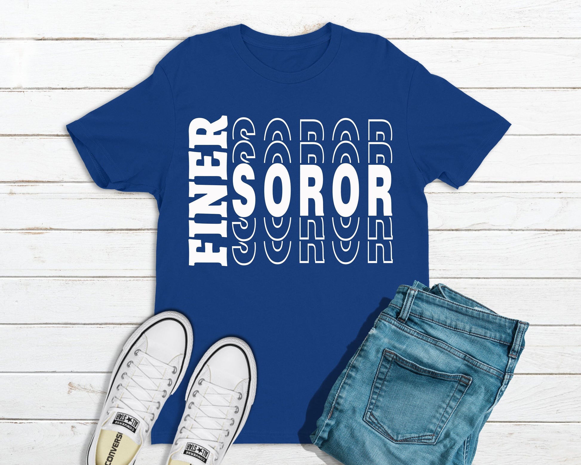 FINER GREEK Soror Shirt | Greek Sorority Clothing | Black Greek Sorors - Tru Blu TeeZ