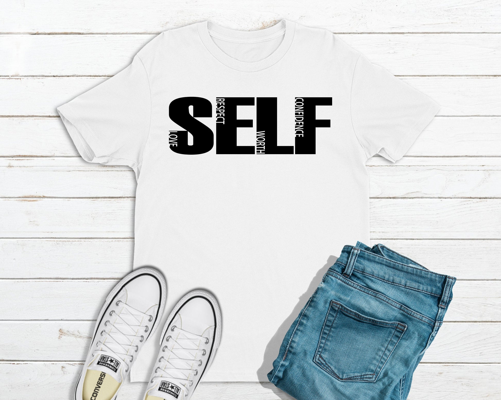 Self Love Self Worth Self Confidence Shirt | Female Empowerment | Women Rock - Tru Blu TeeZ