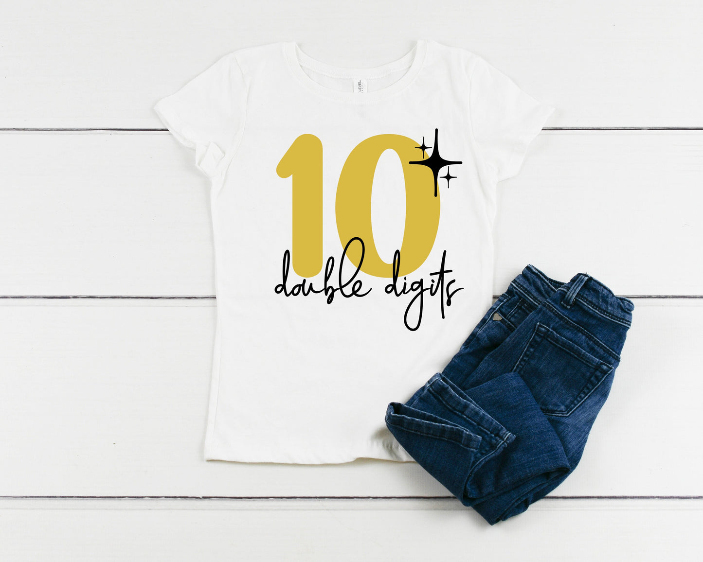 Double Digits Birthday Shirt | Ten Year Old | Girls Turning 10