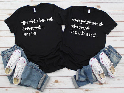 Husband and Wife Wedding Shirt | Couples Shirts | Engagement Photography Shirts - Tru Blu TeeZ