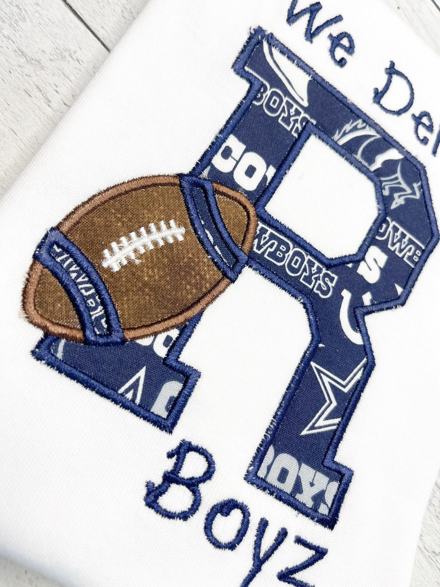 Cowboys Football w/ Initial Shirt for Kids | Daddy's Football Buddy | Kids Football Shirt | Infant Football Fan | Cowboys Inspired Football