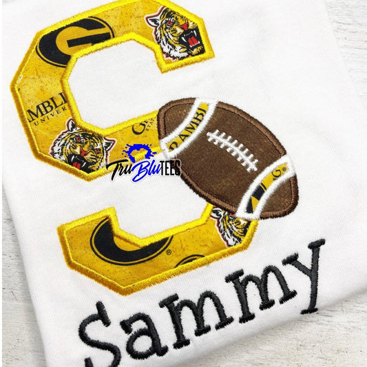 HBCU Football w/ Initial Shirt for Kids | Daddy's Football Buddy | Kids Football Shirt | Infant Football Fan | Grambling State Football