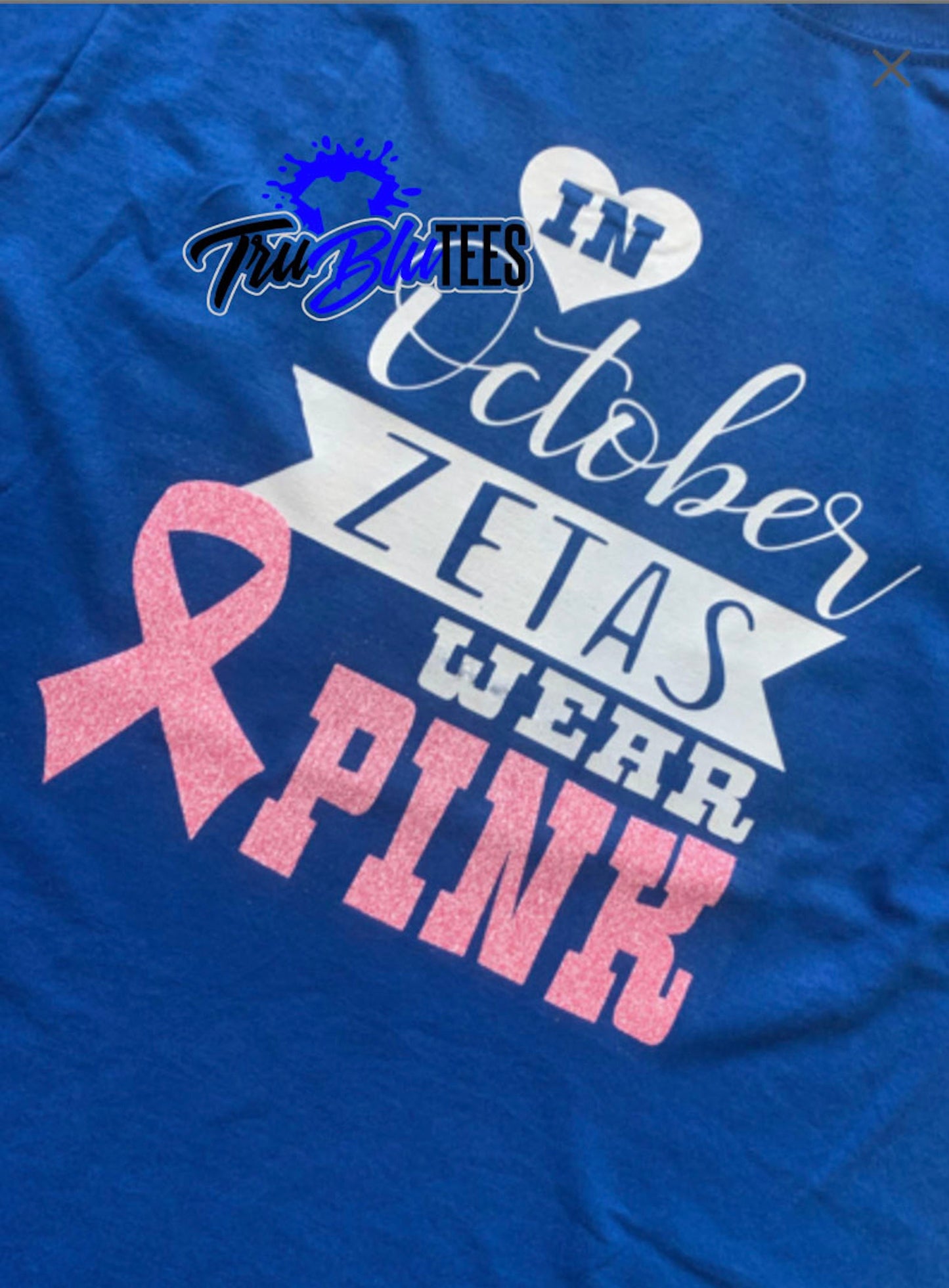 In October Zetas Wear Pink | Zeta Phi Beta Sorority | T-Shirt - Tru Blu TeeZ