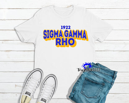 1922 Bold SGRHO | SHRHO Centennial | SGRHO Inspired | Gold Royal Blue - Tru Blu TeeZ