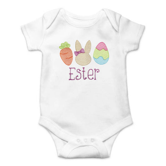 Easter Trio Shirt | Easter Rabbit Shirt | Easter Bunny Girls Clothing