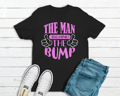 Man Behind the Bump | New Dad Shirt | Dad Clothing |  Gender Reveal Shirt - Tru Blu TeeZ