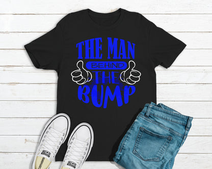 Man Behind the Bump | New Dad Shirt | Dad Clothing |  Gender Reveal Shirt - Tru Blu TeeZ