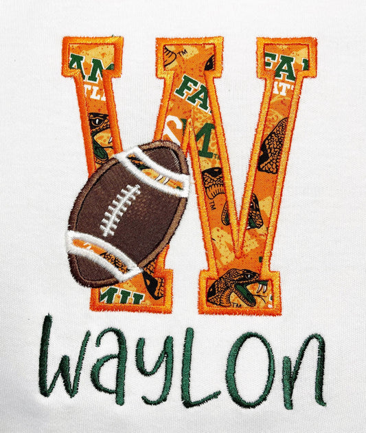 FAMU HBCU Football w/ Initial Shirt | Daddy's Football Buddy | Kids Football Shirt | Infant Football Fan | FAMU Football