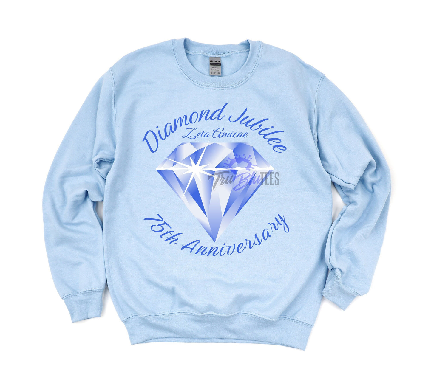 Amicae Diamond Jubilee | Amicae 75th Anniversary| Zeta Amicae |  Royal Blue and Light Blue - Tru Blu TeeZ