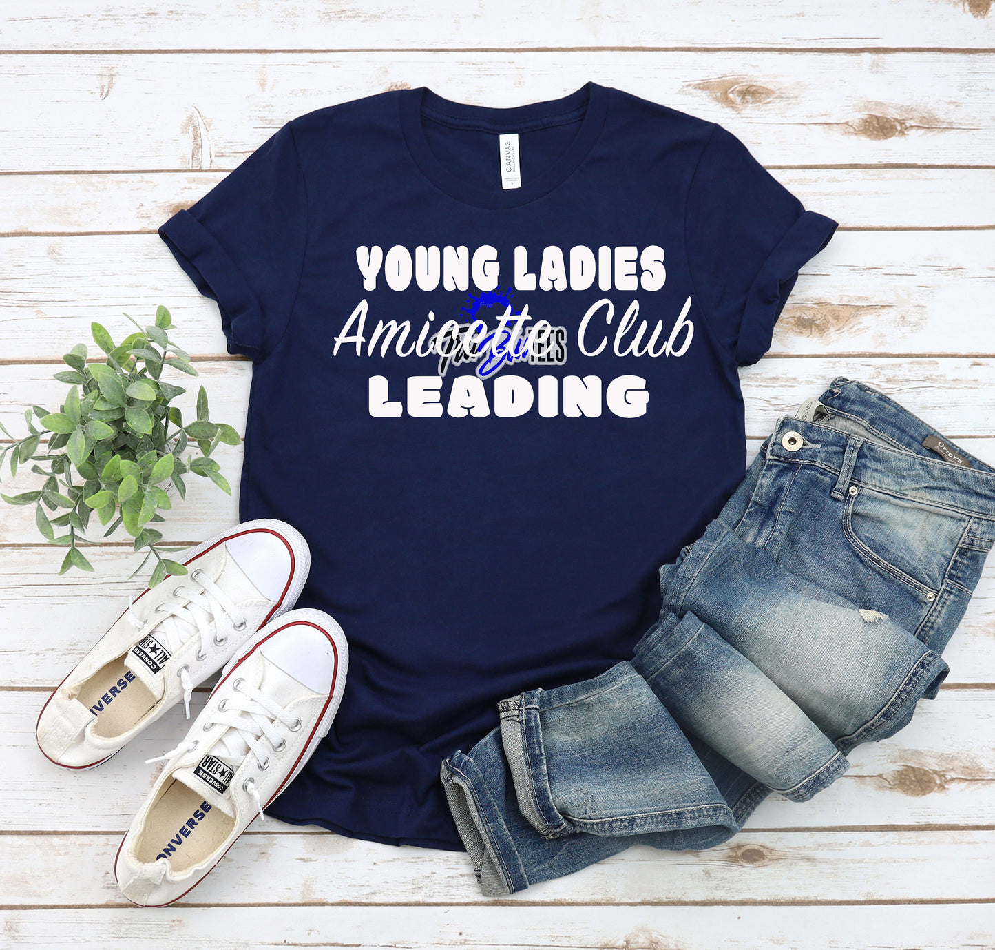 Young Ladies Leading | Amicette Club Shirt | Zeta Phi Beta Youth | Zeta Phi Beta Sorority - Tru Blu TeeZ